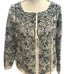 Belldini Women's Cardigan Full Zip Animal Print  Sz M